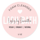 Feminine Pink Lash Extension Shampoo Cleanser
