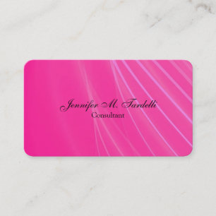 Feminine Pink Minimalist Professional Plain Business Card