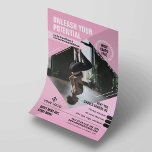 Feminine Pink Yoga Studio Trainer Marketing Photo Flyer<br><div class="desc">Promote your workouts, fitness or yoga classes with this feminine Fitness Flyer design. Featuring a stylish blush pink beige design with space for one photo, your logo, tag line or heading, custom text as well as a promotional offer. You can edit all text and colours to create custom gym marketing...</div>
