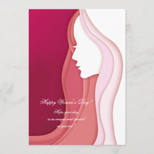 Feminine Profile Women's Day Card