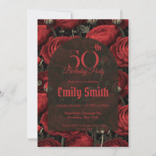 Feminine Ranunculus Themed Boho Birthday Invitation