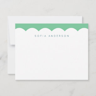 Feminine Scallop Personalized Card