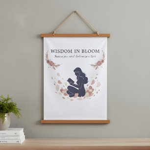 Feminine Silhouette Flowers Tapestry
