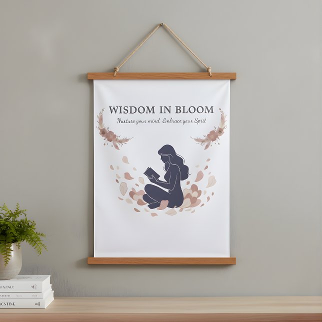 Feminine Silhouette Flowers Tapestry (Feminine Silhouette Flowers Tapestry)