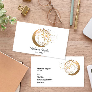 feminine spiritual woman life coach tree of life business card