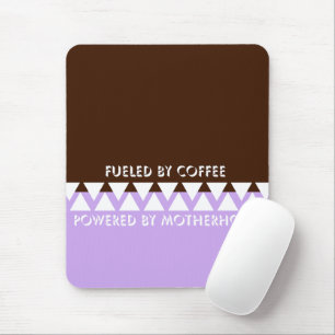 Feminine Striped Typography   Coffee Mom Quote Mouse Pad
