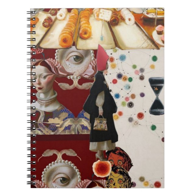 Feminine Surrealism in Warm Tones Notebook (Front)