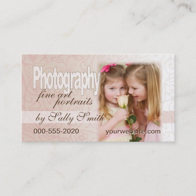 Feminine Swirls Business Card (Front)