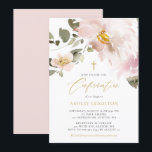 Feminine Watercolor Blush Flowers Confirmation Invitation<br><div class="desc">Invite family and friends with this elegant blush pink invitation. This confirmation invitation feature watercolor illustrations of blush pink flowers and foliage with an elegant script. This floral invitation will be perfect for spring and garden confirmations. Personalize by adding your event details. You can further personalize the back of the...</div>