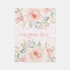 Feminine Watercolor Blush Roses Baby Girl Nursery