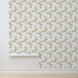 Feminine White Flowers Wallpaper