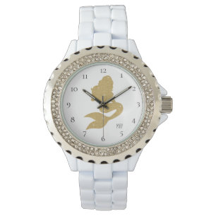 *~* Feminine Women's Gold Glitter Trendy Mermaid Watch