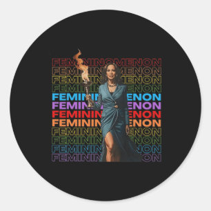 Femininomenon Funny Kamala Harris Classic Round Sticker