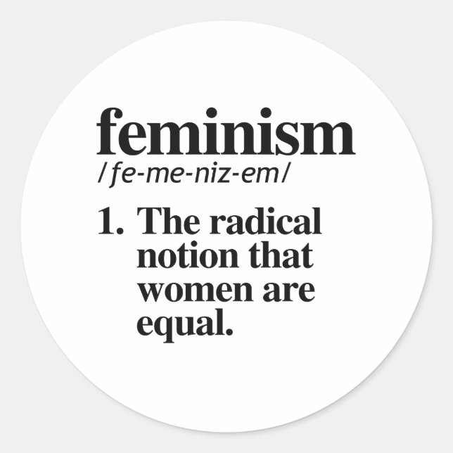 Feminism Classic Round Sticker (Front)