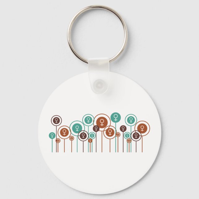 Feminism Daisies Keychain (Front)