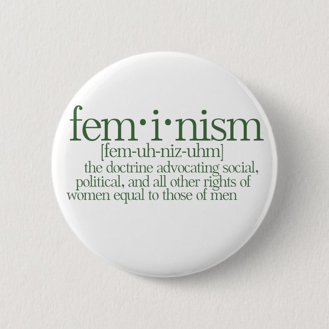 Feminism Defined 2 Inch Round Button (Front)