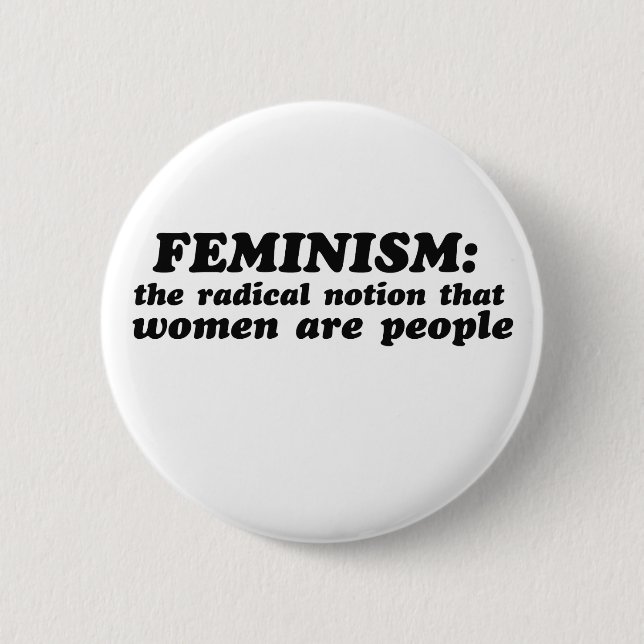 Feminism defined 2 inch round button (Front)