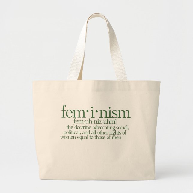 Feminism Defined Large Tote Bag (Front)