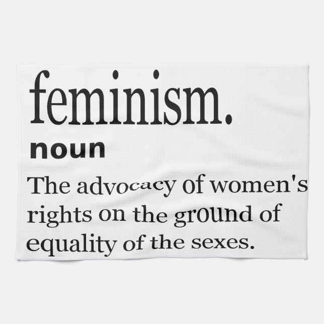 feminism definition kitchen towel (Horizontal)