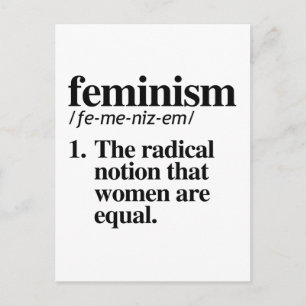 Feminism Definition Postcard