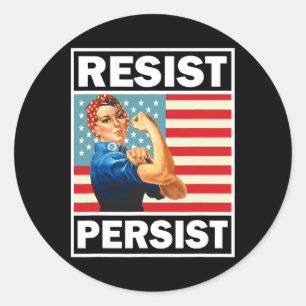 Feminism Feminist Gifts Resist Persist Classic Round Sticker