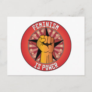 Feminism Is Power Postcard