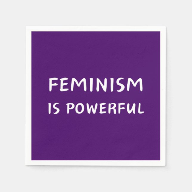 Feminism is powerful napkin (Front)