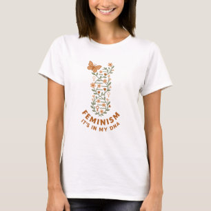 Feminism It’s In My DNA Retro Floral Tee