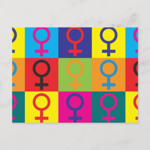Feminism Pop Art Postcard