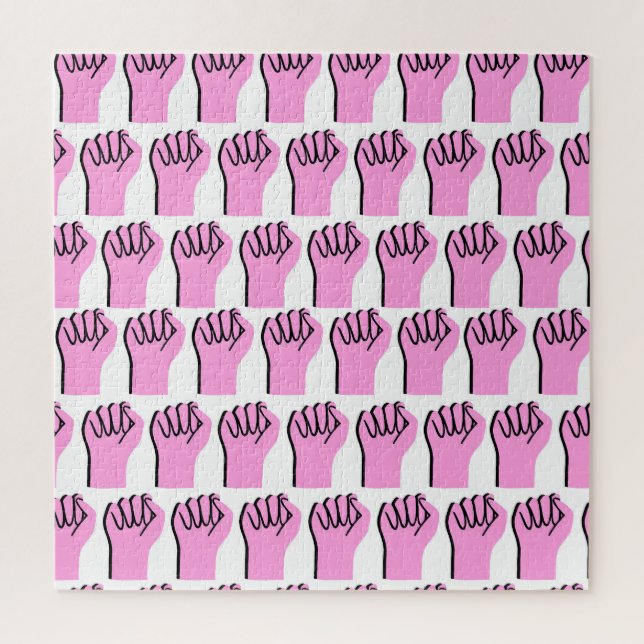 Feminism Power: Symbolic Vintage Pattern Jigsaw Puzzle (Vertical)