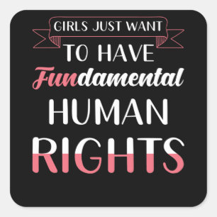 Feminism Saying Square Sticker