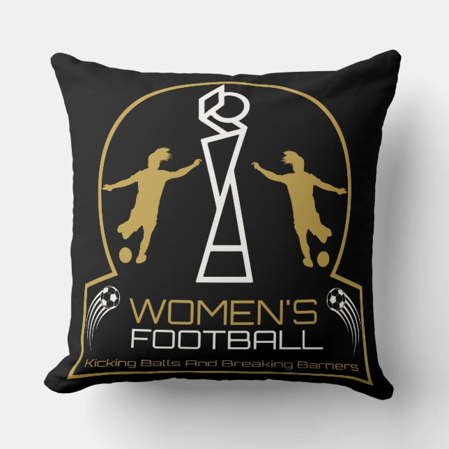 Feminism Soccer Football Sport Throw Pillow (Front)