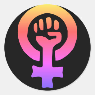 Feminism Symbol Classic Round Sticker