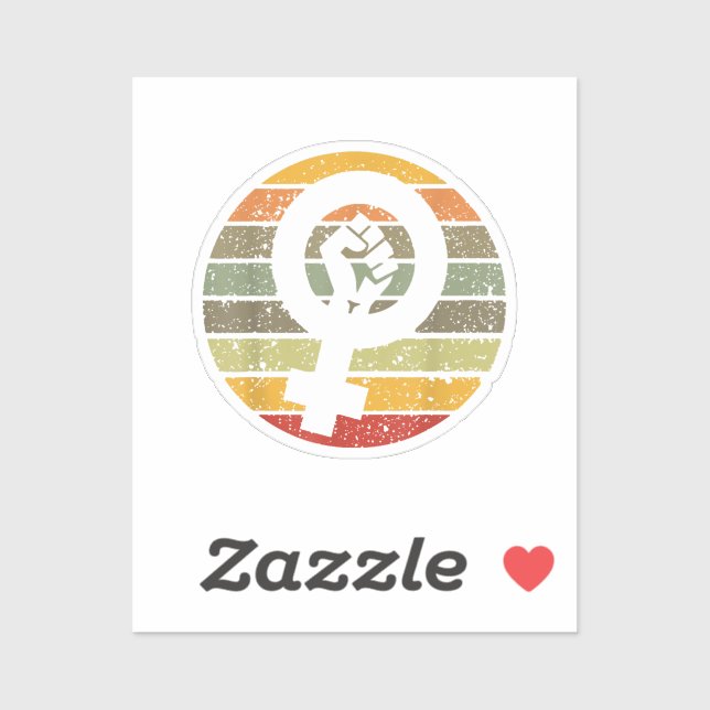 Feminism Symbol Design Retro Vintage, 70s 80s 90s  (Sheet)