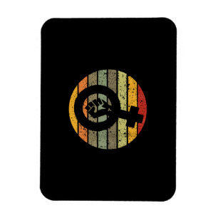 Feminism Symbol Design Retro Vintage, 70s 80s 90s  Magnet