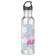 Feminist AF - water bottle