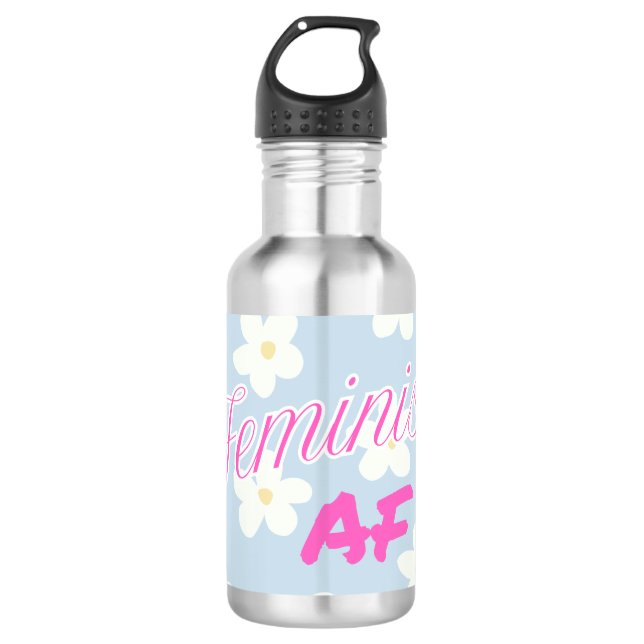 Feminist AF - water bottle (Front)