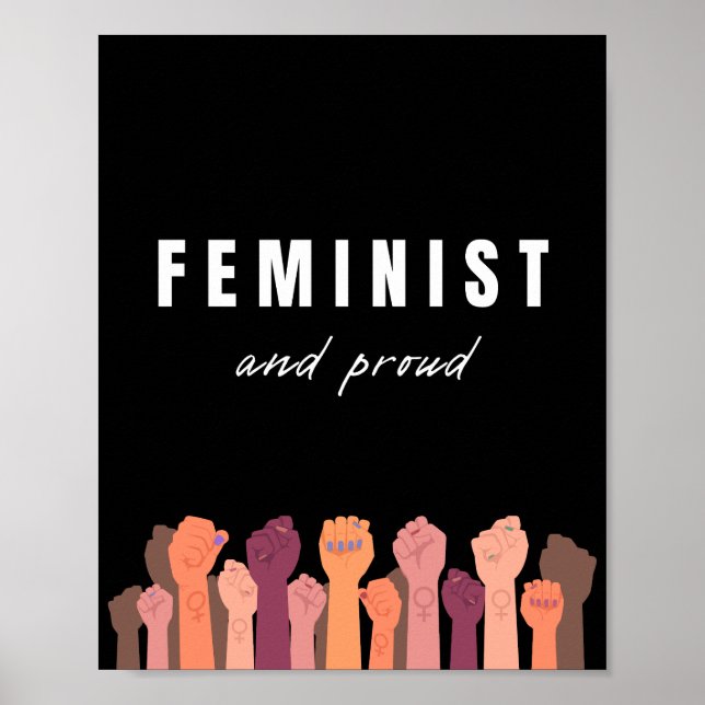 Feminist And Proud Poster (Front)