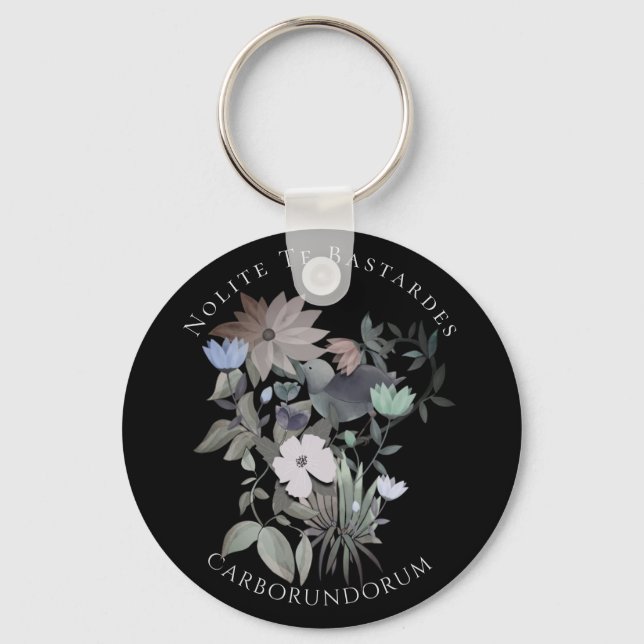Feminist art Nolite Te Bastardes Carborundorum Key Keychain (Front)