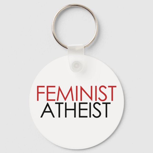 Feminist Atheist Keychain (Front)