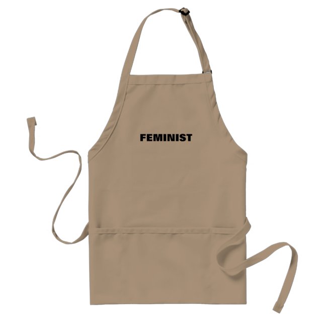 Feminist black modern bold typography simple standard apron (Front)