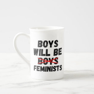 Feminist Boy - Boys Will Be Feminists II Bone China Mug