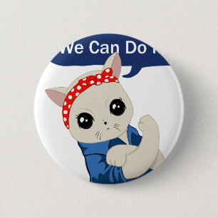 Feminist Cat 2 Inch Round Button