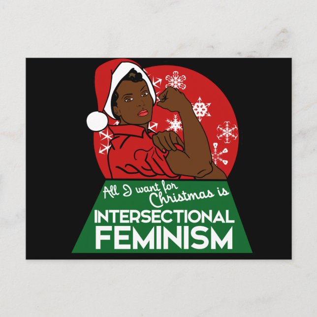 Feminist christmas holiday postcard (Front)