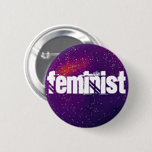 Feminist Customizable Galaxy Identity 2 Inch Round Button