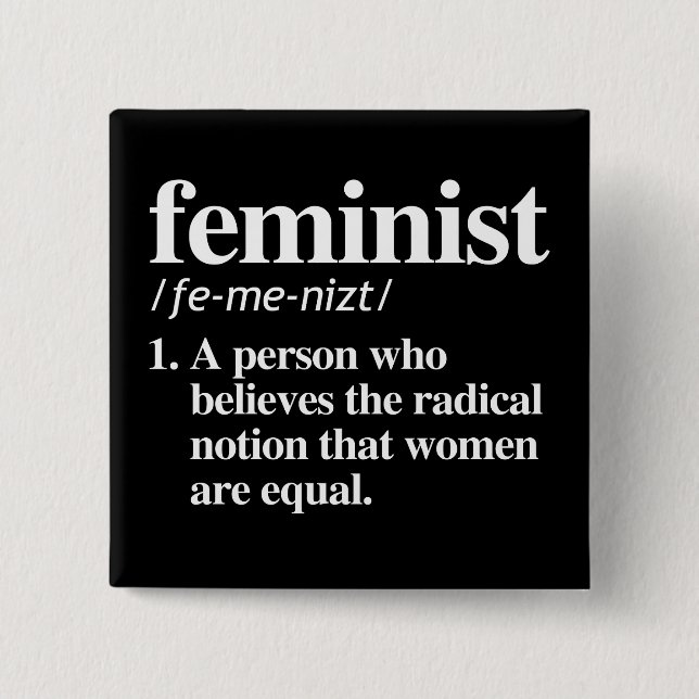 Feminist Definition 2 Inch Square Button (Front)