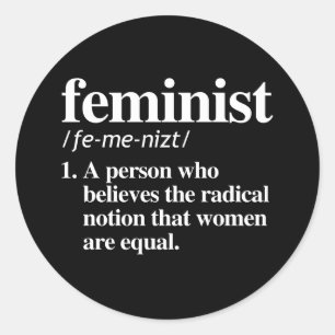 Feminist Definition Classic Round Sticker