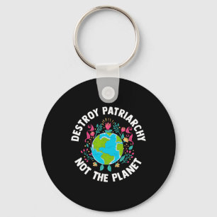 Feminist Earth Day Environmentalist Liberal Women' Keychain