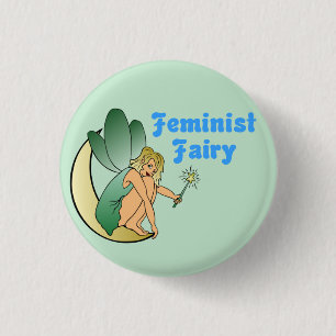 Feminist Fairy (Version 1) 1 Inch Round Button