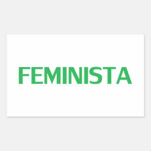 Feminist feminista in Spanish green white modern Sticker